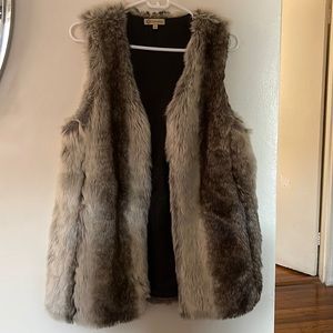 Faux fur vest